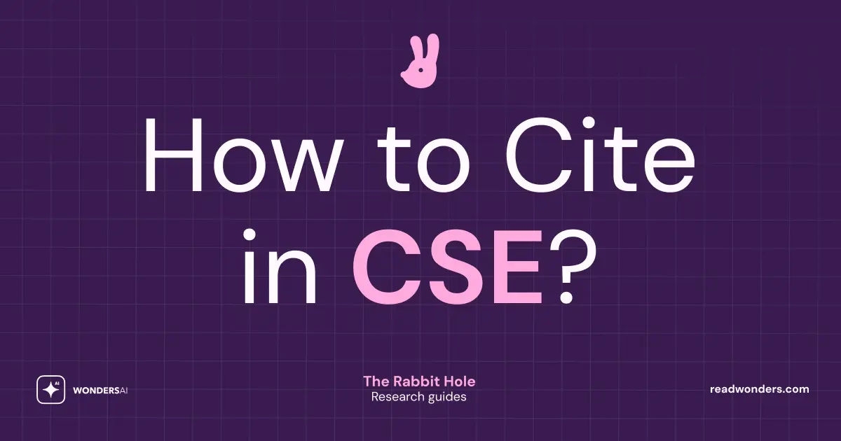 How to Cite in CSE Style: Council of Science Editors Guide