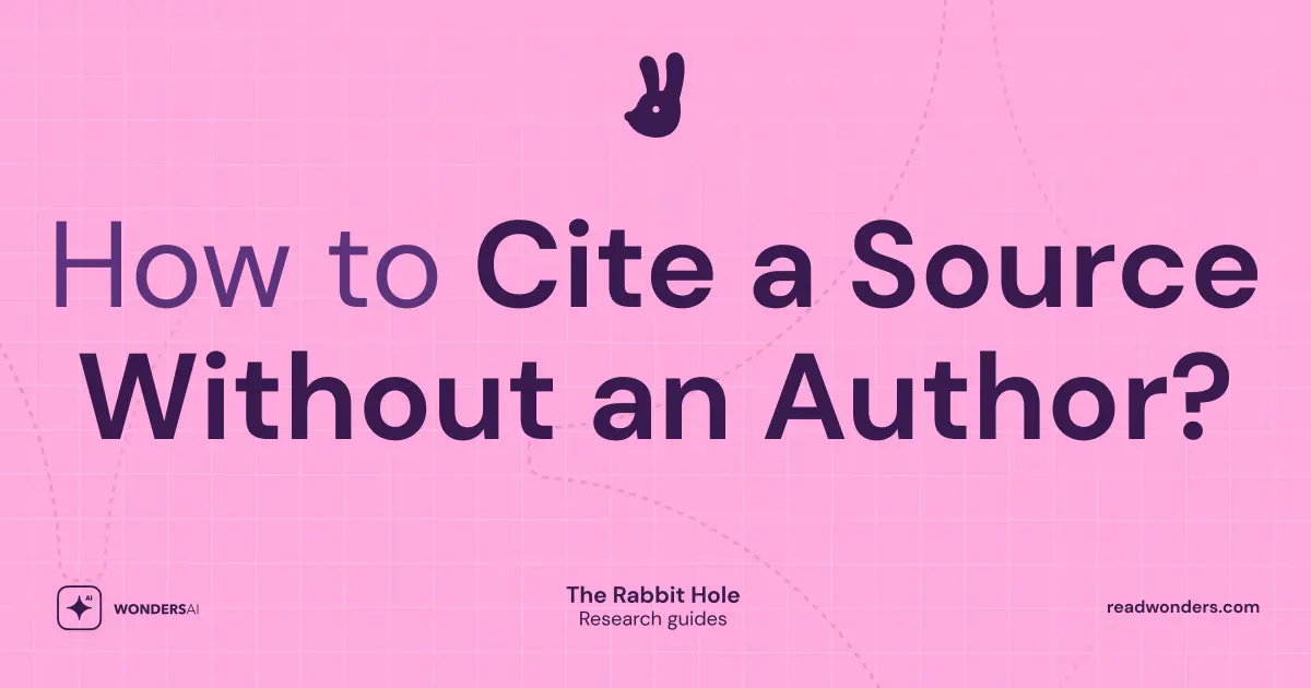 How to Cite Sources Without an Author