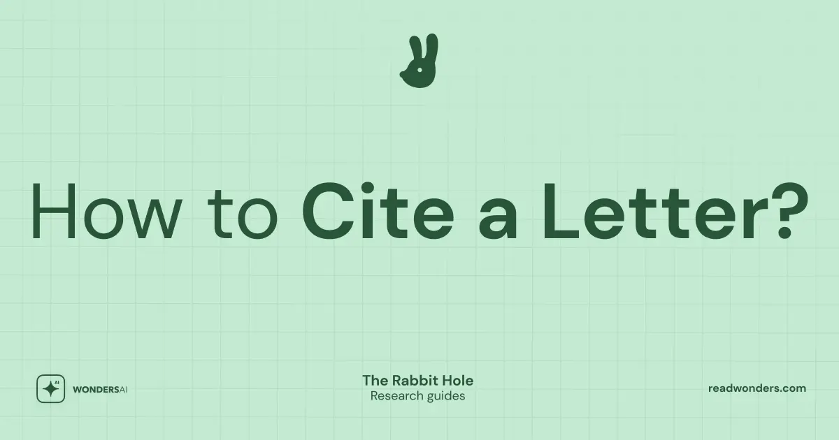 How to Cite a Letter
