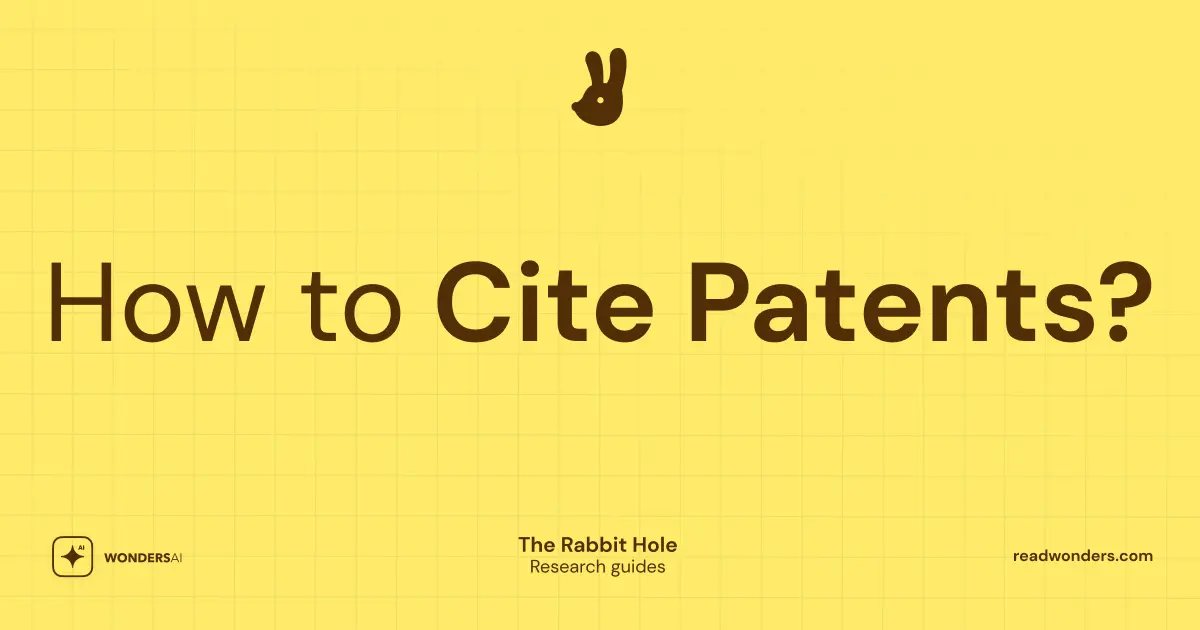 How to Cite a Patent