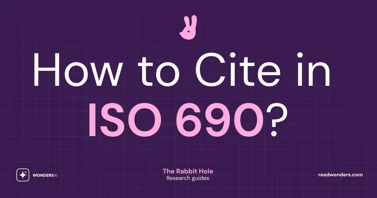 How to Cite in ISO 690 Style: International Bibliography Standard (2021)